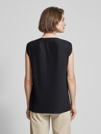 MaxMara Leisure Top bluzkowy z plisami model ‘CAMBUSA’ Czarny 5