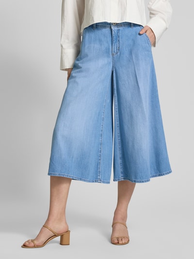 Brax Wide Leg Jeans mit verkürztem Schnitt Modell 'STYLE.MELLI' Hellblau 4