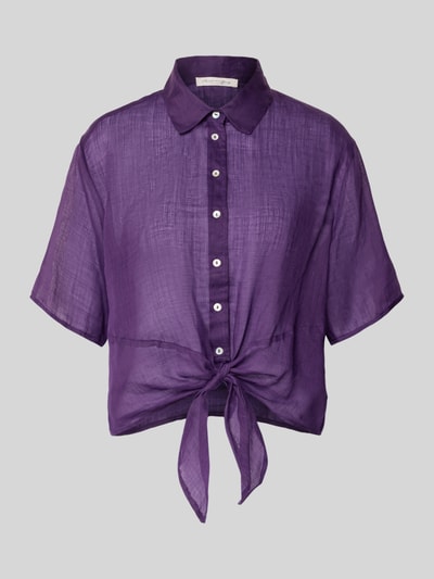 Christian Berg Woman Regular fit blouse met knoopdetail Paars - 2