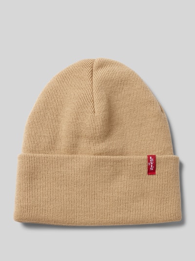 Levi's® Beanie mit Label-Patch Modell 'SLOUCHY RED TAB' Khaki 1