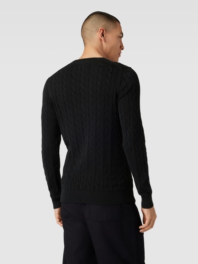 Gant Gebreide pullover met ronde hals Zwart - 5