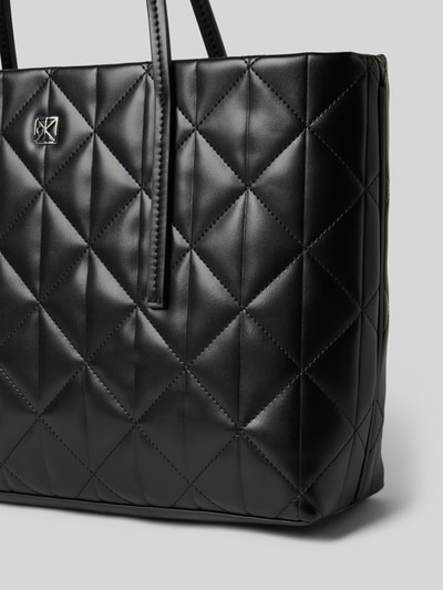 CK Calvin Klein Tote bag met logodetail, model 'Quilted' Zwart - 3