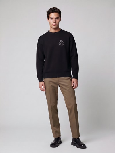 Don´t Waste Culture Sweatshirt mit Logo-Print Modell 'AROLOA' Black 1