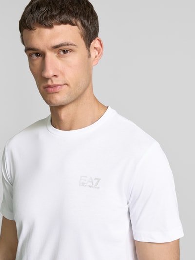 EA7 Emporio Armani T-shirt met labelprint Wit - 3