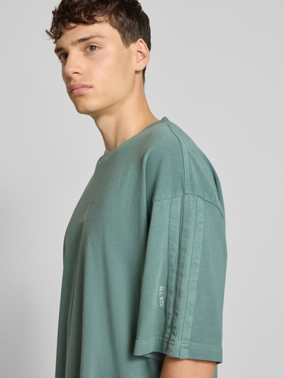 adidas Sportswear T-shirt met labelstitching Donkergroen - 3