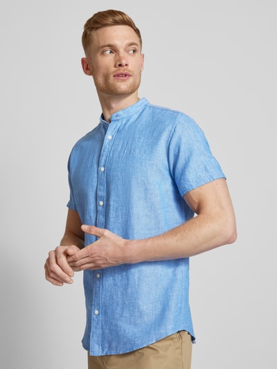 Jack & Jones Premium Vrijetijdsoverhemd met opstaande kraag, model 'MAZE' Bleu - 3