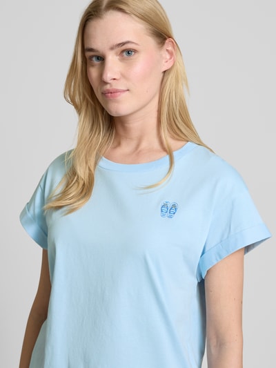 Rich & Royal T-shirt met motiefdetail Lichtblauw - 3