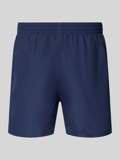 Produktfoto, Badeshorts mit Logo-Stitching und Eingrifftaschen von Nike in Dunkelblau, Relaxed-Fit, elastischer Bund, glatte Oberfläche