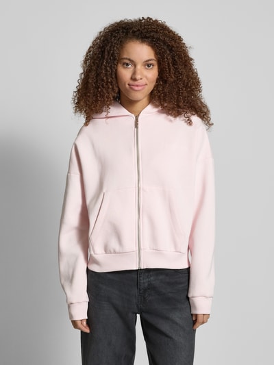 Review Oversized Sweatjacke mit Label-Print Rose 4