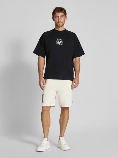 CARLO COLUCCI Oversized T-Shirt mit Label-Print Black 1