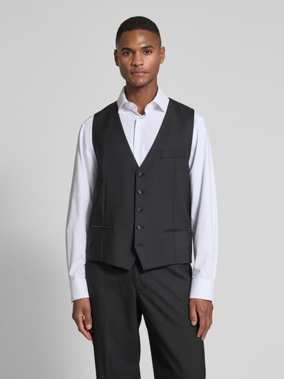 Cinque Super slim fit gilet met stretch, model 'Cifistivo' Zwart - 4