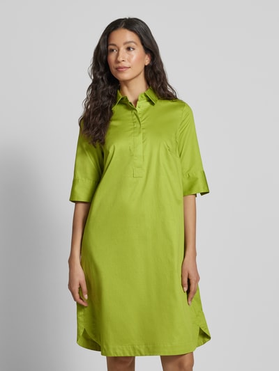Christian Berg Woman Knielanges Hemdblusenkleid mit verdeckter Knopfleiste Apfel 4