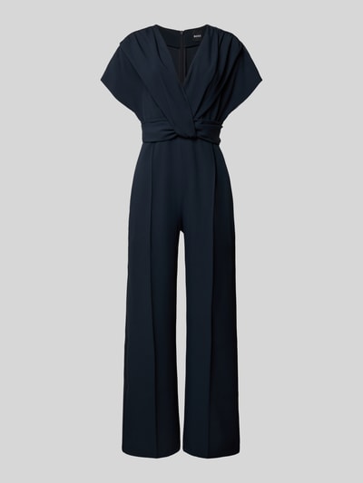 BOSS Jumpsuit met V-hals, model 'Debasa' Marineblauw - 2