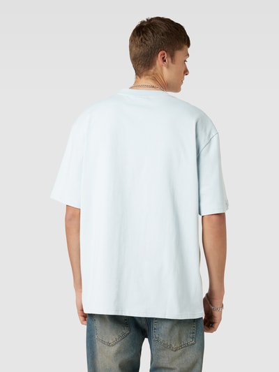 PEGADOR Oversized T-Shirt mit Label-Stitching Aqua 5