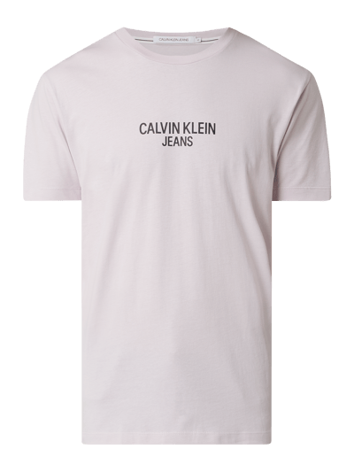 Kup online Calvin Klein Jeans T shirt z bawe ny bio jasnofioletowy