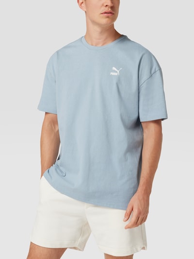 PUMA PERFORMANCE Oversized T-Shirt mit Label-Print Modell 'Classics Oversized Tee' Hellblau 4