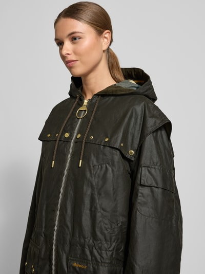 Barbour Regular Fit Funktionsjacke aus reiner Baumwolle (gewachst) Oliv 3