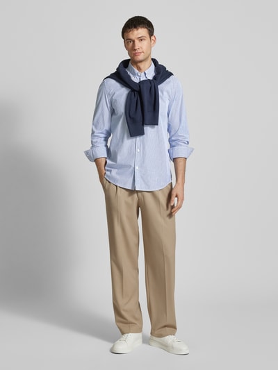 Marc O'Polo Regular Fit Freizeithemd aus Baumwoll-Popeline Blau 1
