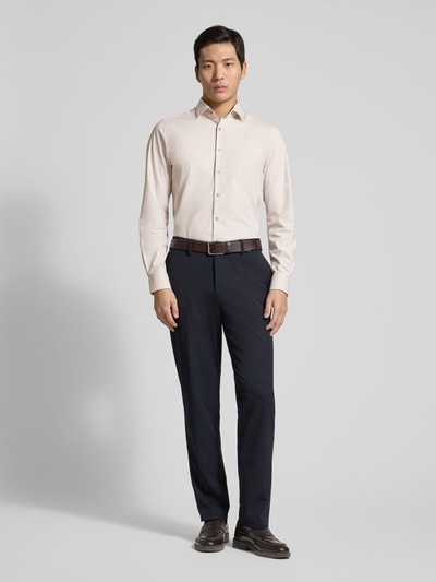 OLYMP Level 5 Koszula biznesowa o kroju slim fit z kołnierzykiem typu kent Piaskowy 1
