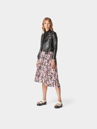 Kenzo Asymmetrischer Plisseerock Rosa 1