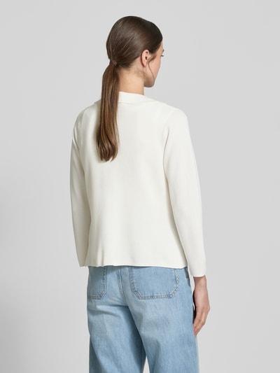 ZABAIONE Gebreide cardigan met opgestikte steekzakken Offwhite - 5