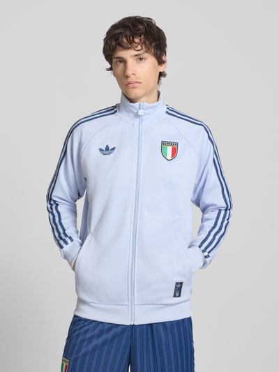 adidas Originals Regular Fit Trainingsjacke mit Baumwoll-Anteil Modell 'AERBLU' Hellblau 4