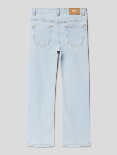 Mango Flared Cut Jeans mit Knopfleiste Hellblau 3