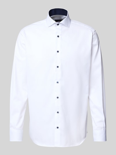 ETERNA Regular Fit Businesshemd aus Baumwolle mit Kentkragen Weiss 2