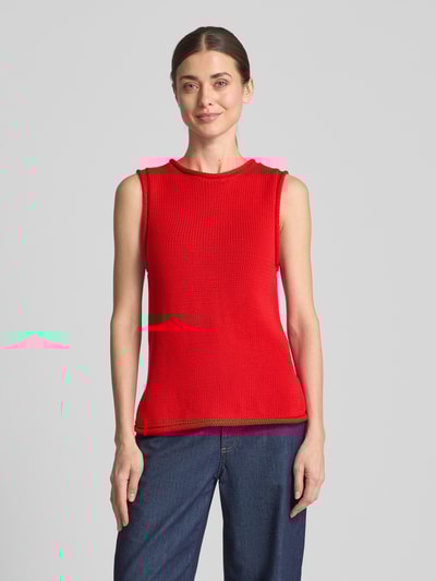 MOS MOSH Top z dzianiny z okrągłym dekoltem model ‘AUBIN’ Czerwony 4