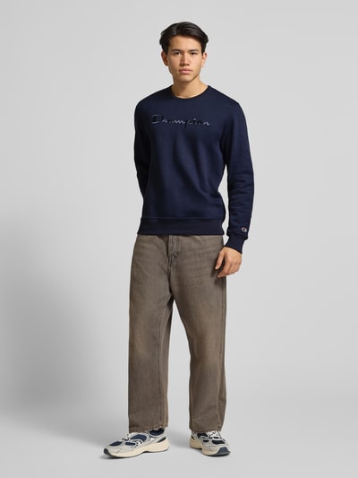 CHAMPION Sweatshirt met labelstitching en ronde hals Marineblauw - 1