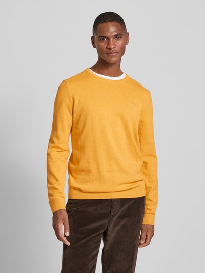 s.Oliver RED LABEL Gebreide pullover met ribboorden Mosterdgeel - 4