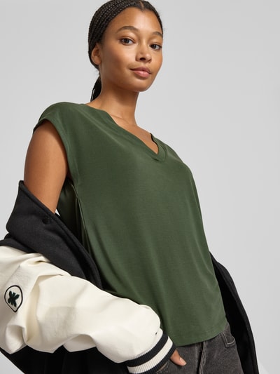 Only Relaxed Fit T-Shirt aus Modal-Mix Modell 'FREE LIFE' Dunkelgruen 3