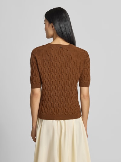 Rich & Royal Slim Fit Pullover aus Woll-Mix mit Kaschmir-Anteil Camel 5