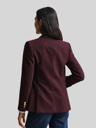 GANT Regular fit korte blazer van wolmix met gouden knopen Bordeaux - 5