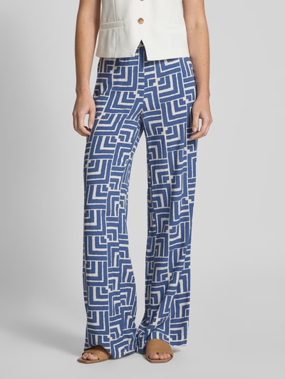 Christian Berg Woman Stoffhose aus Viskose mit Eingrifftaschen und elastischem Bund Offwhite 4
