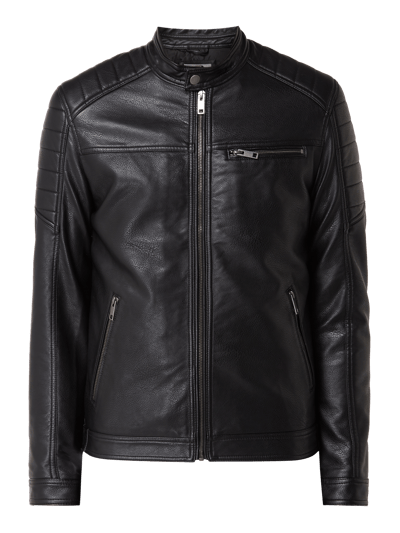 Jack & Jones Jack in bikerlook, model 'Rocky'  Zwart - 2