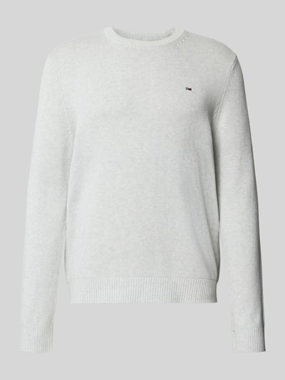 Tommy Jeans Regular fit gebreide pullover van zuiver katoen Lichtgrijs gemêleerd - 2