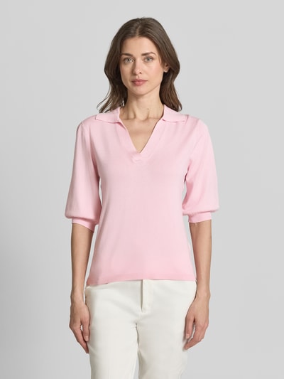 b.young Slim Fit Poloshirt aus Viskose-Mix Modell 'Morla' Hellrosa 4