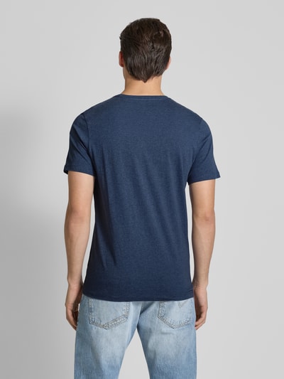 Knowledge Cotton Apparel T-Shirt mit Label-Detail Rauchblau Melange 5