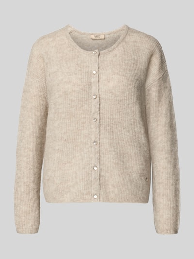 MOS MOSH Strickjacke mit Rundhalsausschnitt Modell 'Almine' Sand 2