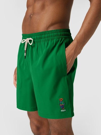 Polo Ralph Lauren Badeshorts mit Label-Stitching Gruen 3