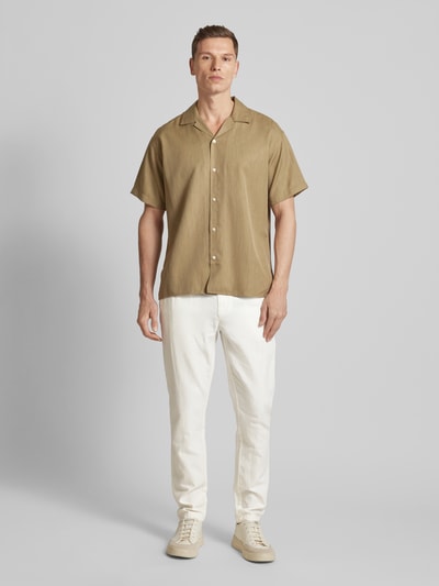 Scotch & Soda Straight Fit Hose in unifarbenem Design Modell 'WARREN' Offwhite 1