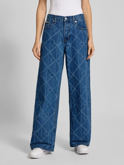 Calvin Klein Jeans Jeansy o luźnym kroju z 5 kieszeniami Granatowy 4