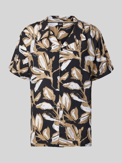BOSS Relaxed fit vrijetijdsoverhemd met all-over motief Zwart - 2