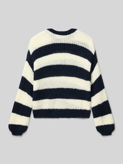 Garcia Gebreide pullover met ribboorden Marineblauw - 3