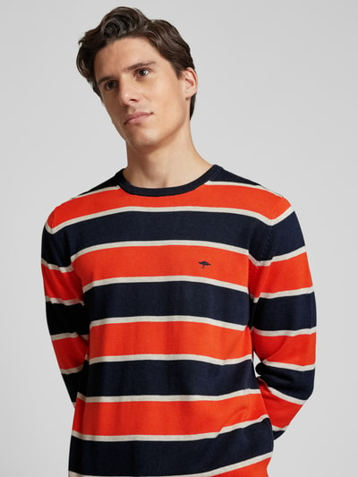 Fynch-Hatton Gebreide pullover met ronde hals Oranje - 3