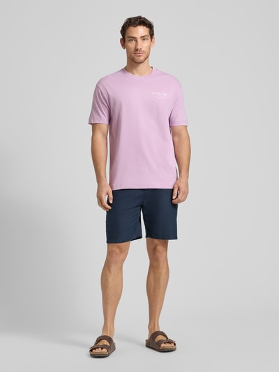 Marc O'Polo Relaxed Fit T-Shirt aus reiner Baumwolle Flieder 1