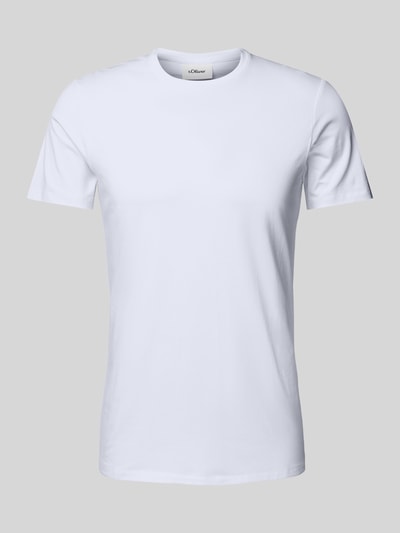 s.Oliver BLACK LABEL T-Shirt mit Rundhalsausschnitt Weiss 2