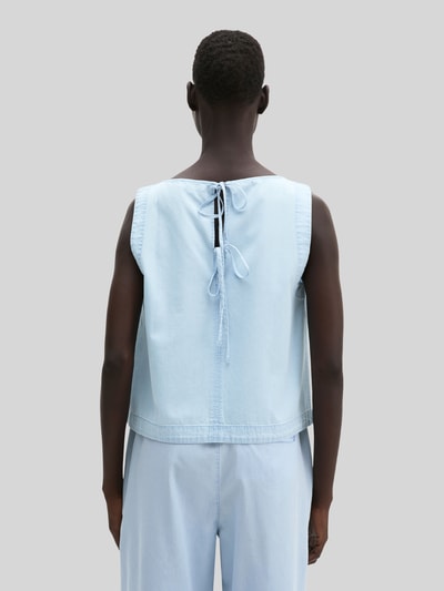 Marc O'Polo Relaxed Fit Kurzarmbluse aus Baumwoll-Lyocell-Mix Hellblau 5