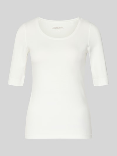 OPUS T-shirt z rękawem o dł. 1/2 model ‘Daily’ Złamany biały 2